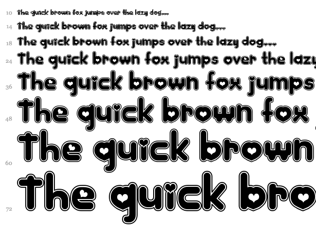 Kinkee font waterfall