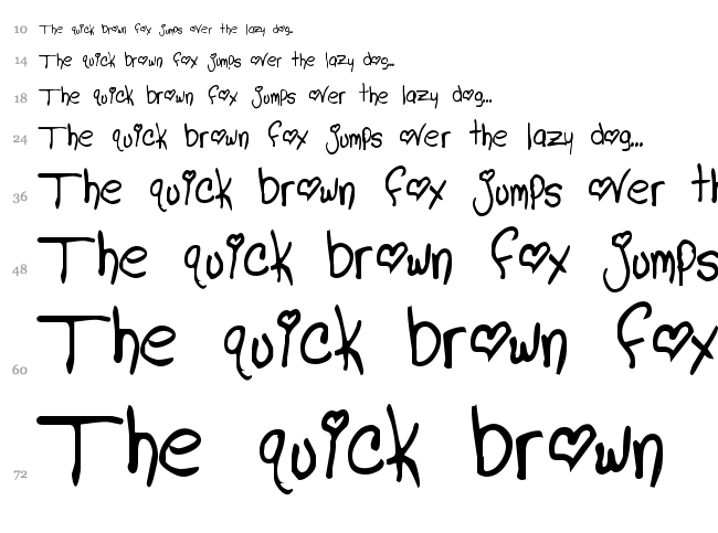 Linda's Lament font waterfall