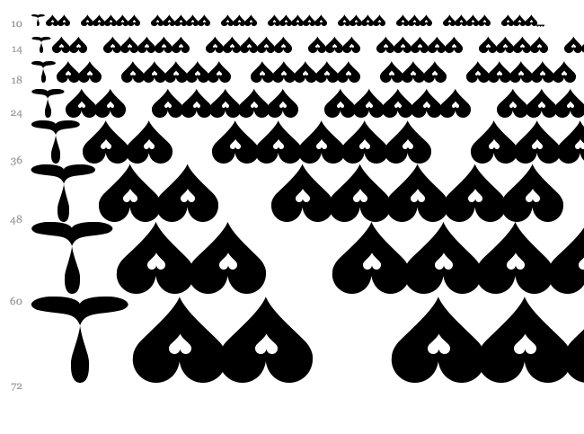 Love Letters font waterfall