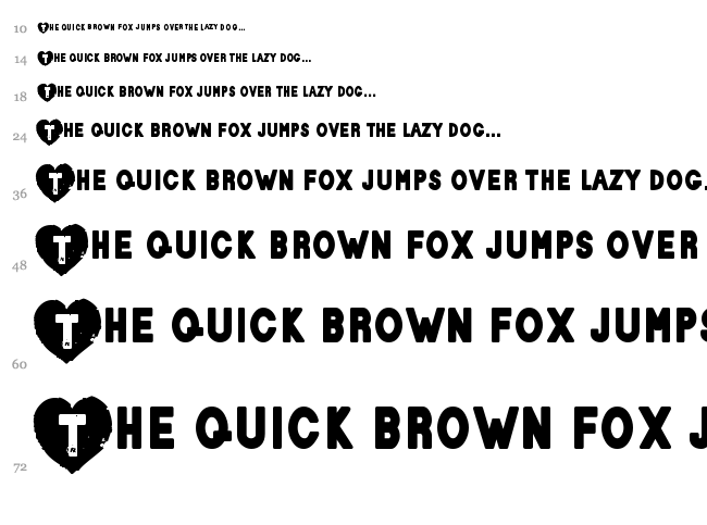 Loverboy font waterfall