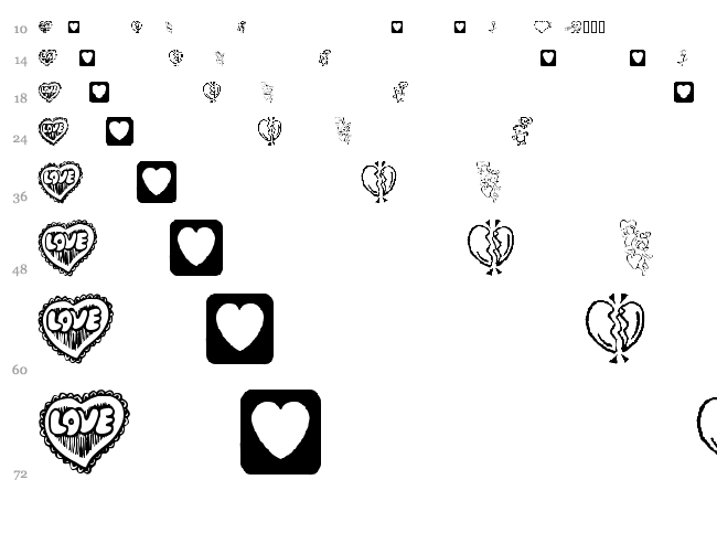 Luvya Babe font waterfall