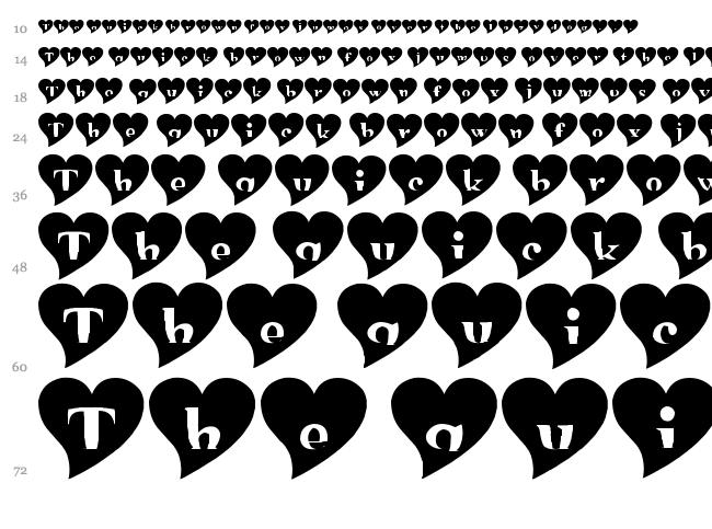 Mashy Valentine font waterfall