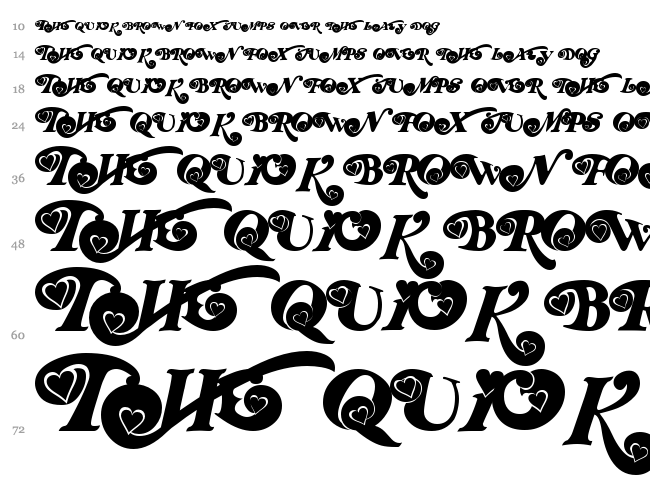 RD Honey font waterfall