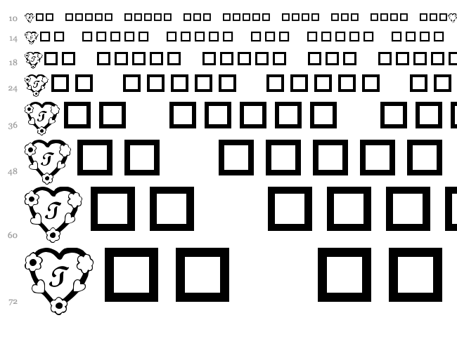 RMFlwrHt font waterfall
