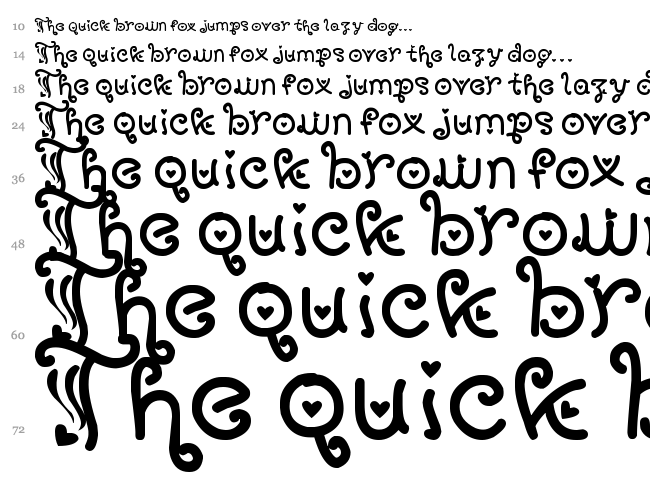 Sexy Rexy font waterfall