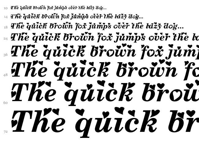 Times New Romance font waterfall