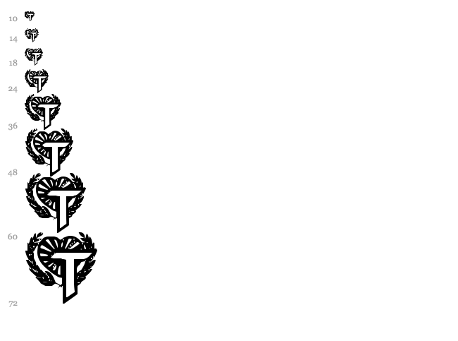 Valentine Hearts font waterfall