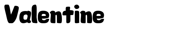 Valentine font preview