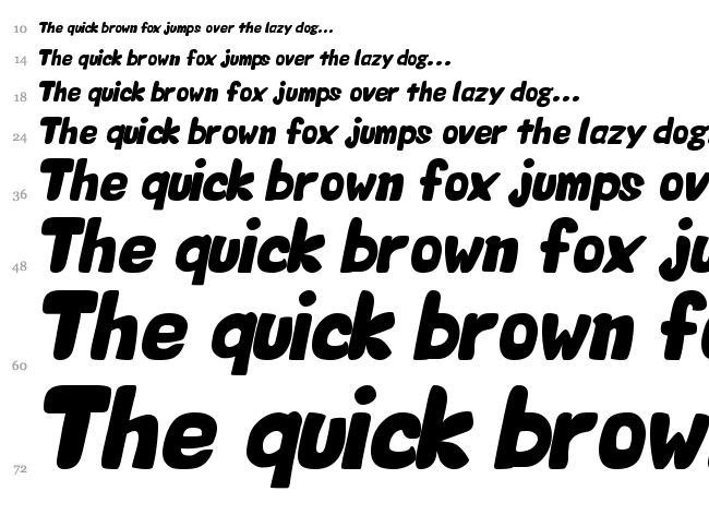 Valentine font waterfall