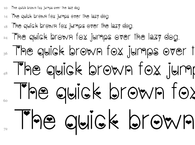 Vanessas Valentine font waterfall