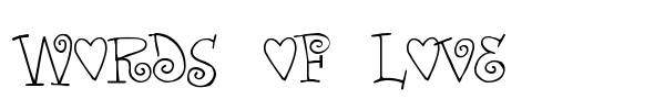 Words of Love font