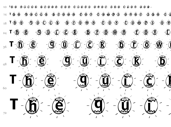 ADFB Easter Egg font waterfall