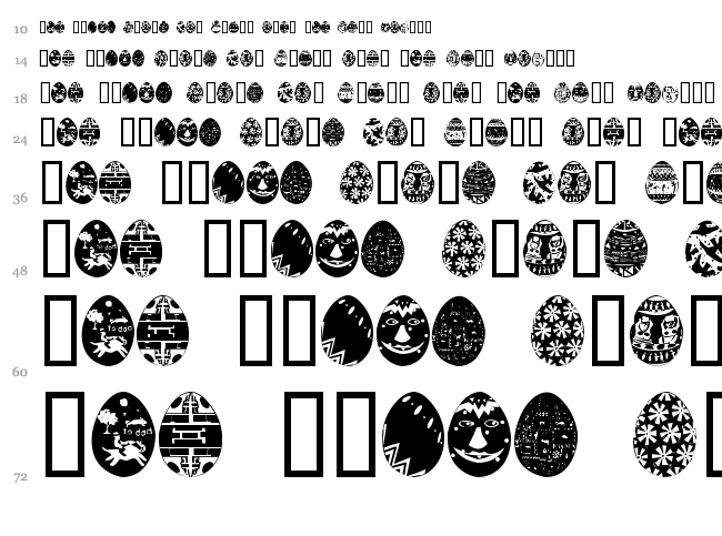 African Eggs font waterfall