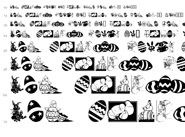 Easter Art font waterfall