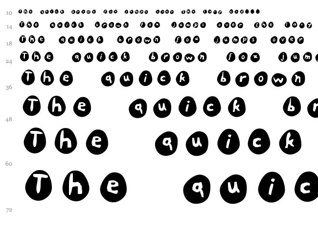 Eggs font waterfall