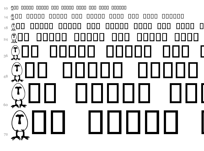 RM Egg font waterfall