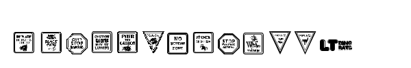 12 Halloween Signs LT font