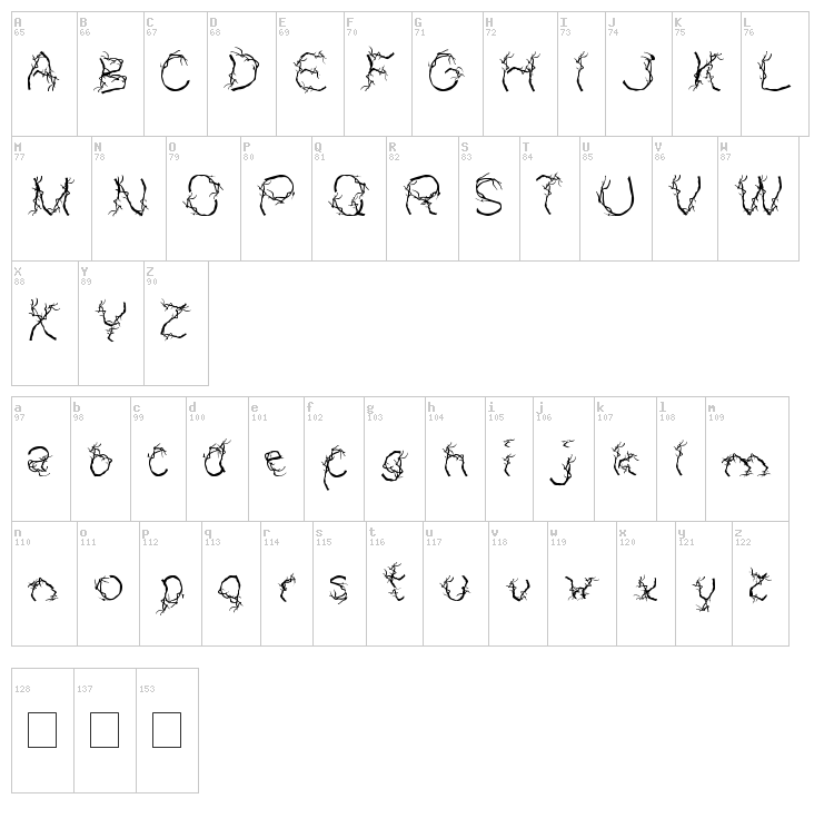 Autumn font map