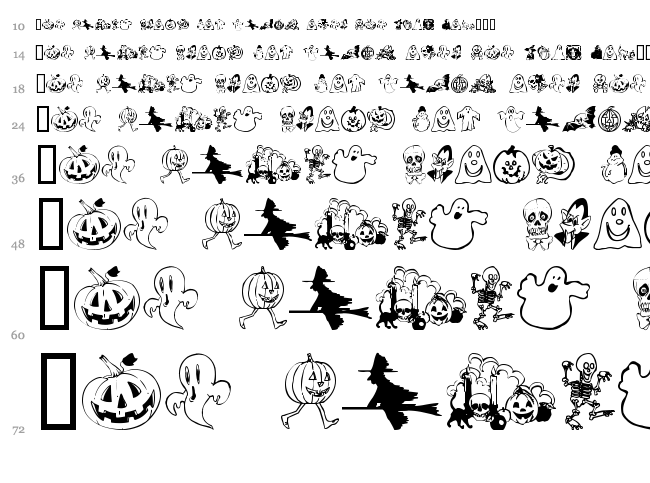 Boo font waterfall