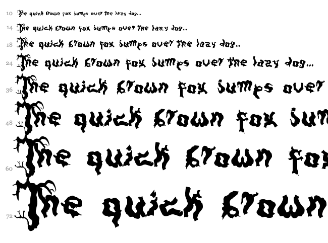 Darkwood font waterfall