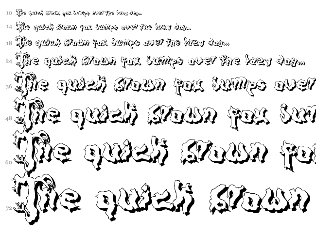 Darkwood font waterfall