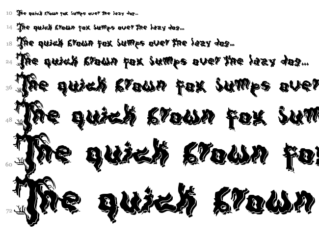 Darkwood font waterfall