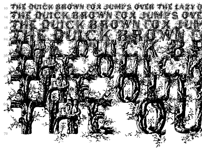 Deep Woods Initials font waterfall