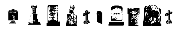 Gravestone Bats font