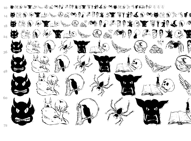 Halloween Two font waterfall