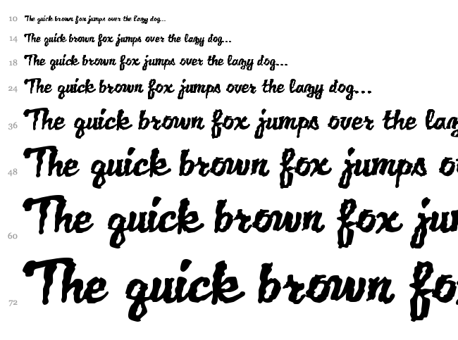 Jack Lantern BB font waterfall