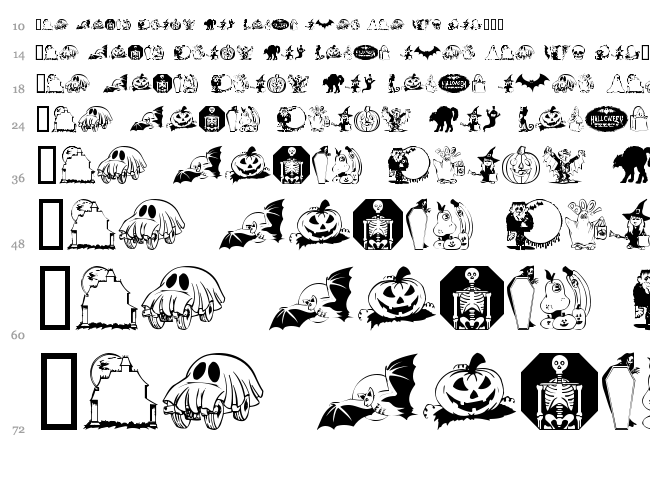 Kiddy Halloween font waterfall