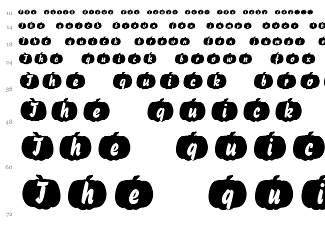 Pumpkinese font waterfall