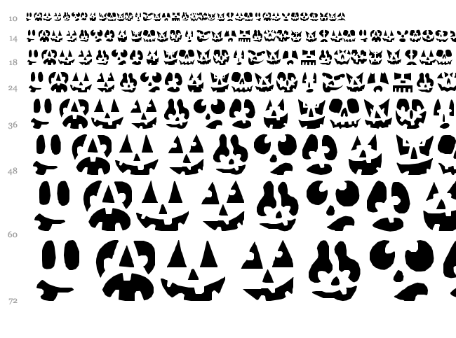 Punkinhead font waterfall