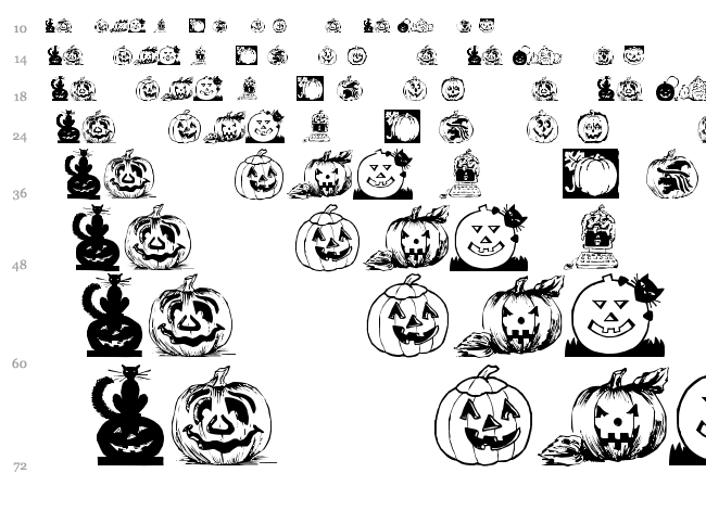 Punkins font waterfall