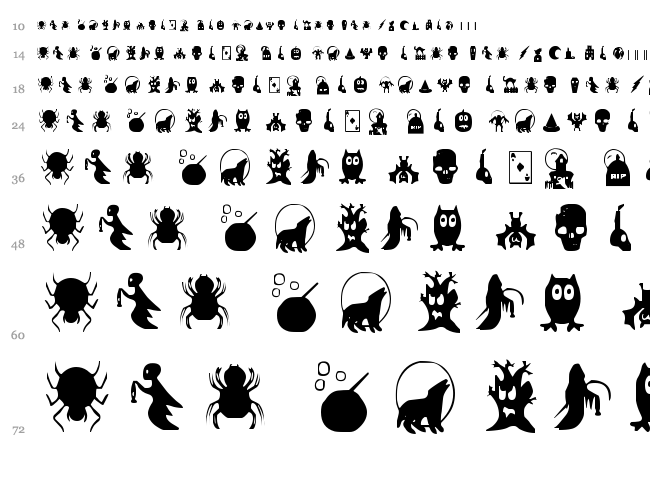 SBHalloding font waterfall