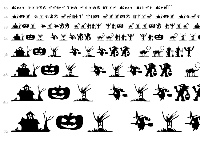 Silbooettes font waterfall
