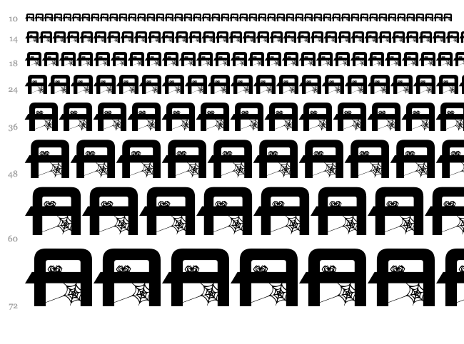 Spider Font font waterfall