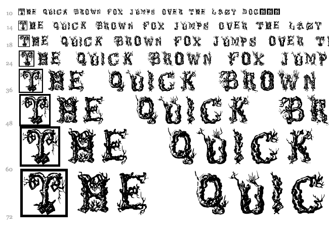 Tree Like font waterfall