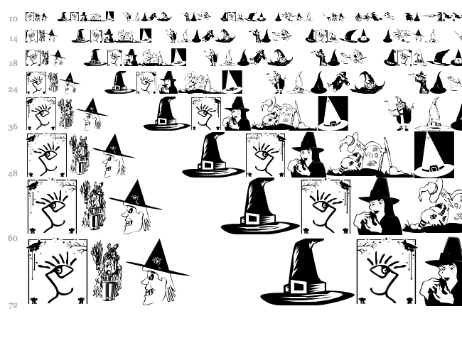 Witches Stuff font waterfall