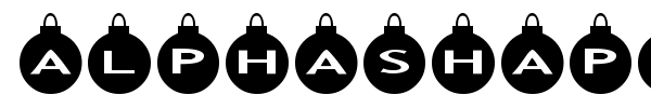 AlphaShapes xmas balls font