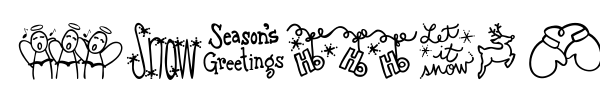 Austie Bost Christmas Doodles font