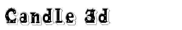 Candle 3d font