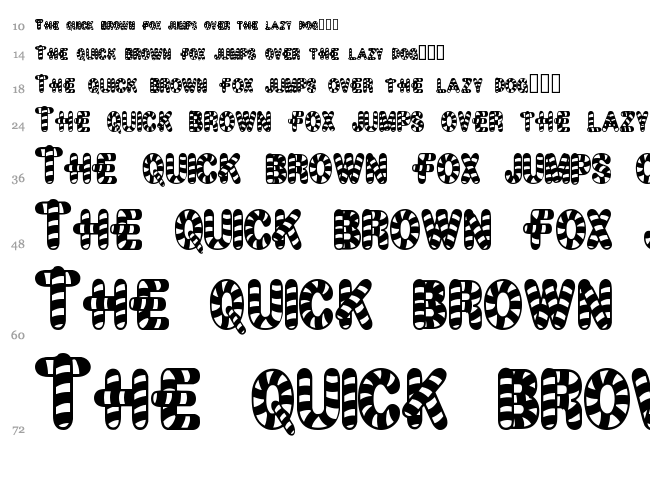 Candy Time font waterfall