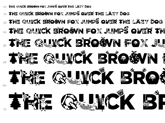 Christmabet font waterfall
