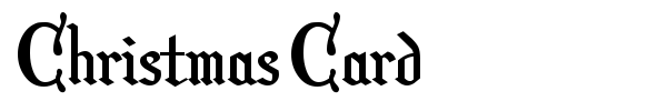 Christmas Card font
