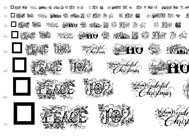 Christmas Cheer font waterfall