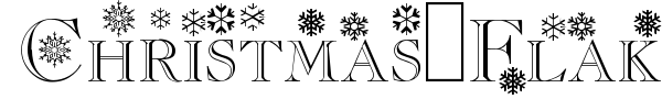 Christmas/Flakes font