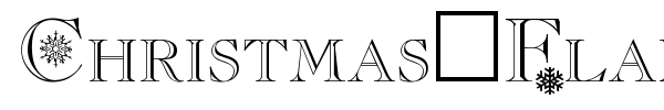 Christmas/Flakes font preview
