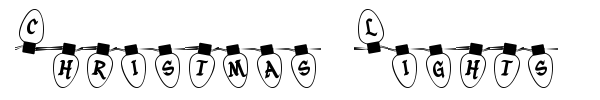 Christmas Lights font