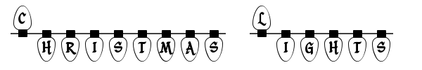 Christmas Lights font preview